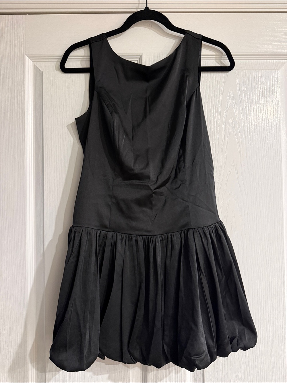 Abercrombie & Fitch Black Sleeveless Bubble Hem Mini Dress